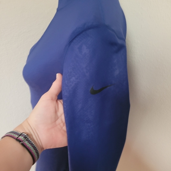 Nike Blue Snake Skin Print Pullover Jacket With Thumb Holes - Picture 5 of 7